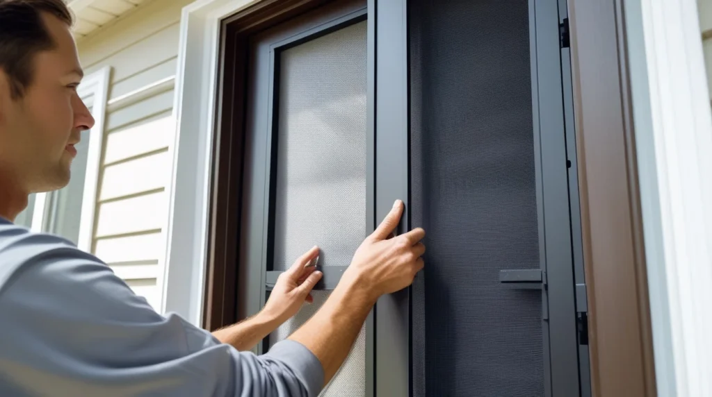 How to Put Up a Security Screen Door on Existing Frames