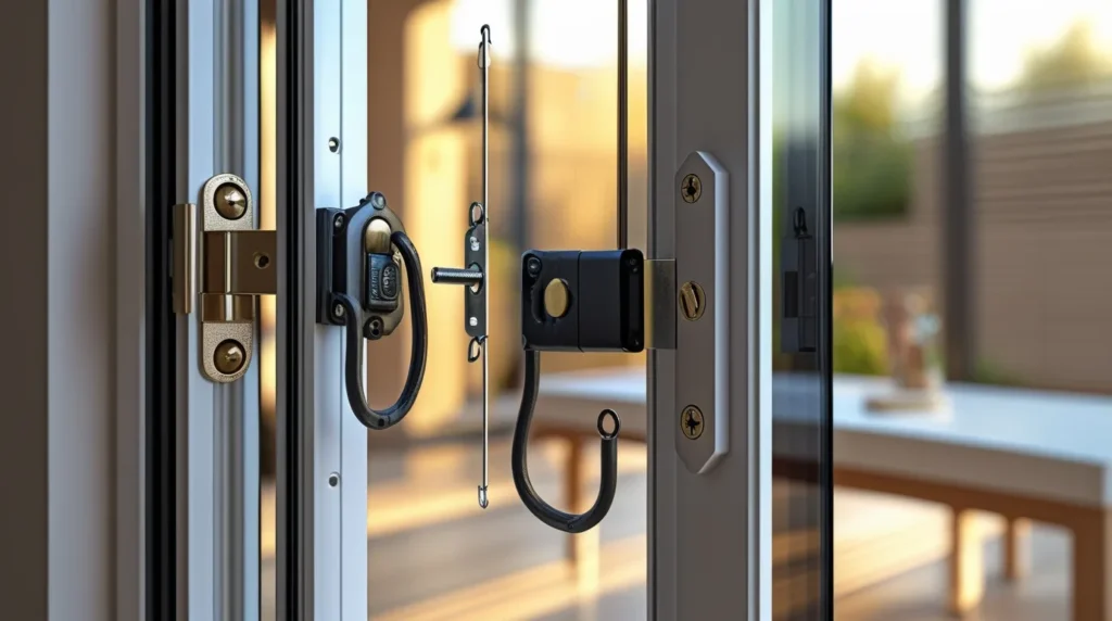 Secure Sliding Glass Doors with Extra Locks and Latches
